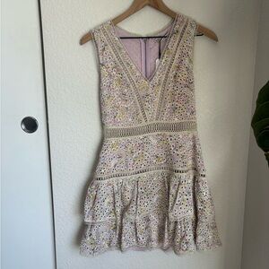 Lacey printed dress